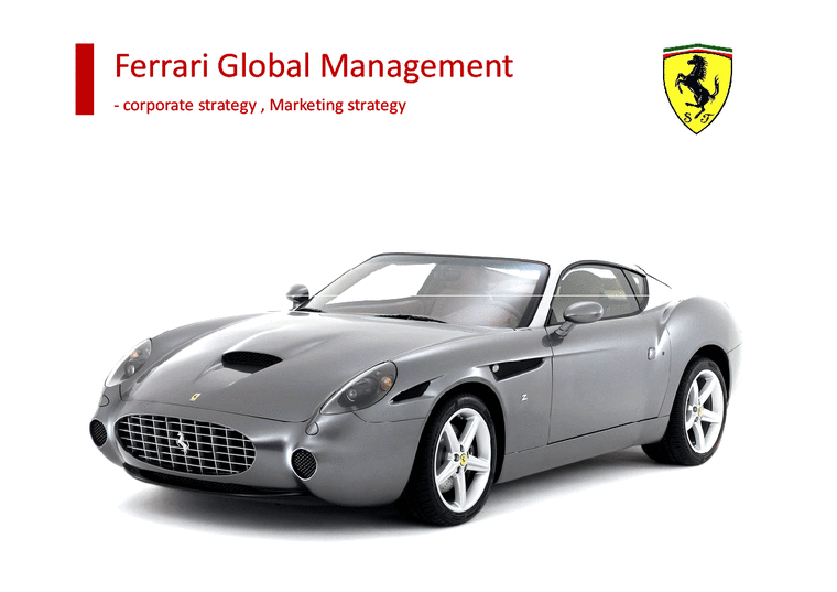 마케팅전략  페라리(Ferrari)의 국제 마케팅 전략-2페이지