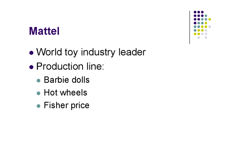 US-China Trade: Case Analysis of Mattel (영문ppt자료)-3페이지