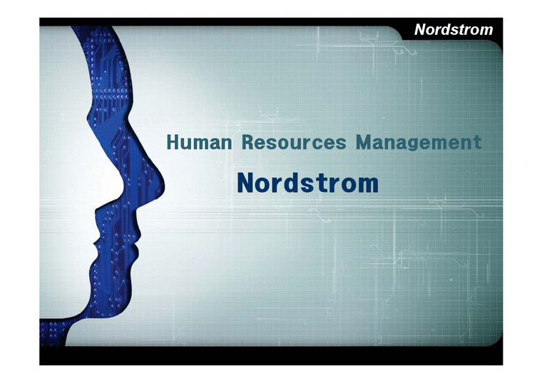 인적자원관리론  Nordstrom(노드스트롬) 사례 분석(영문)-2페이지