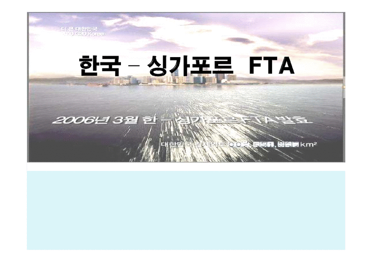 국제통상  한국-싱가포르 FTA-1페이지