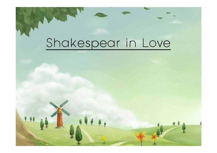 영미문학  Shakespear in Love 작품 분석-1페이지