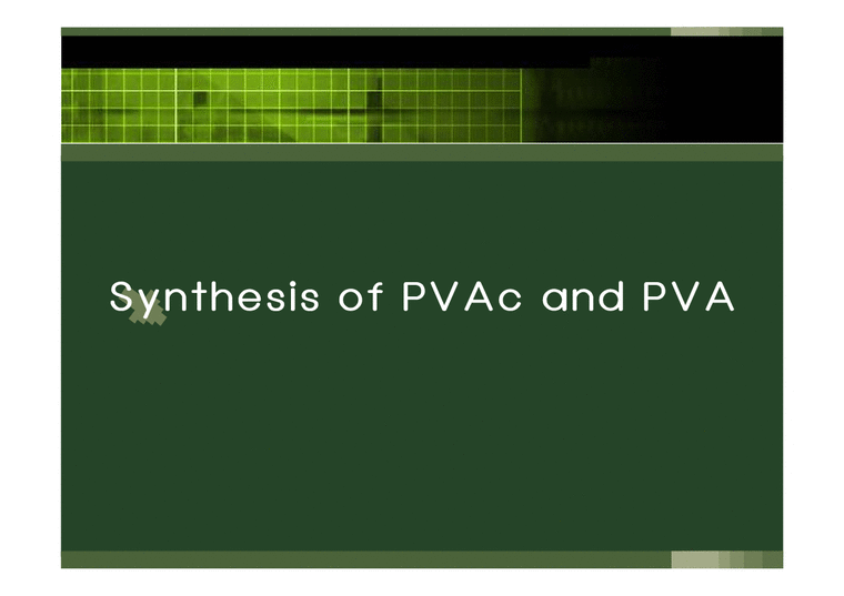 화학공학 PVAc와 PVA 합성(영문) 자연/공학
