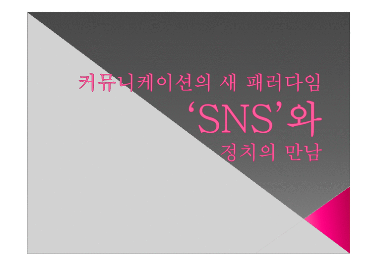 매스컴  SNS의 정치적 활용과 그 영향력-1페이지