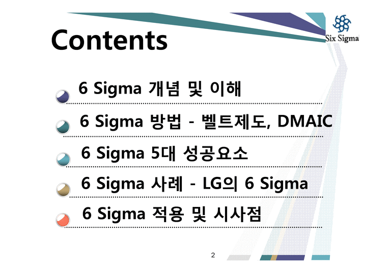 6SIGMA 식스 시그마 개념 및 이해  사례 - LG-2페이지