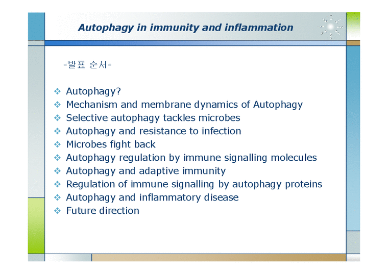 생화학  면역  염증질환과 자가포식(Autophagy)-2페이지