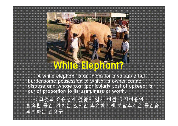 white elephant에 대하여(영문) 기타