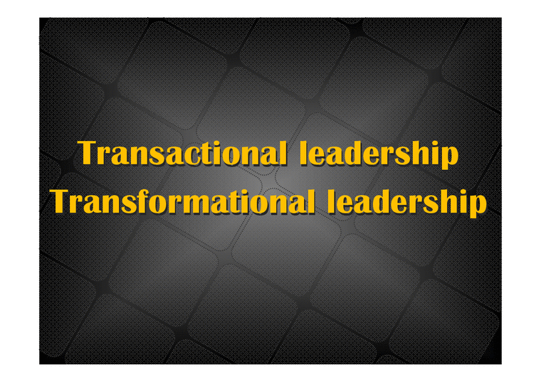 조직론  거래적 리더십과 변혁적 리더십 연구(영문)-1페이지