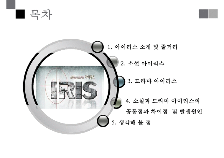 인문학  `아이리스` 소설과 드라마 비교 분석-2페이지