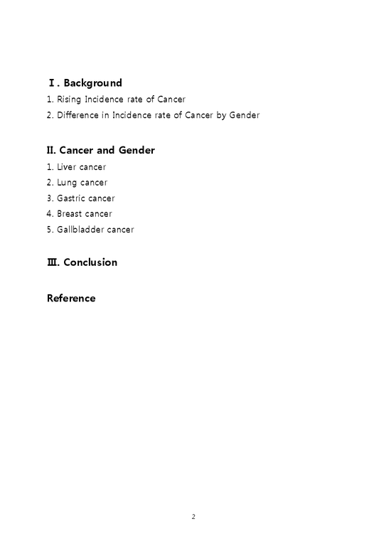 암의 발병과 성별의 상관관계 연구(영문)-2페이지