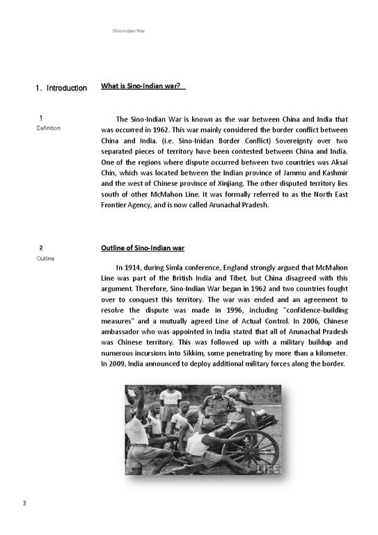 Sino-Indian War(중국 인도전쟁) 분석(영문)-3페이지