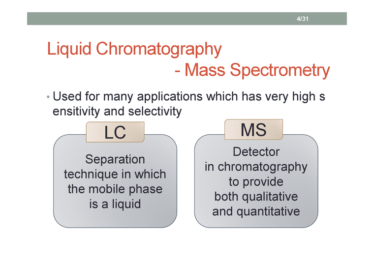 LC-MS-ESI LC-MS-Maldi - 자연/공학