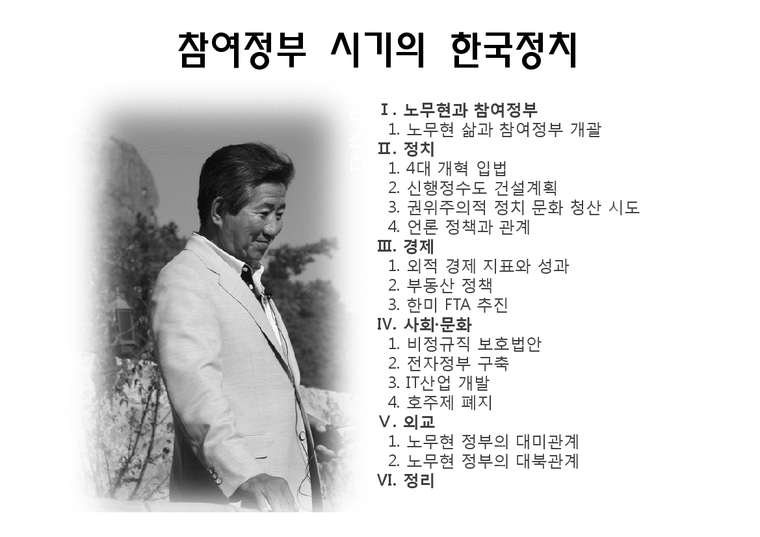 참여정부 시기의 한국정치-1페이지