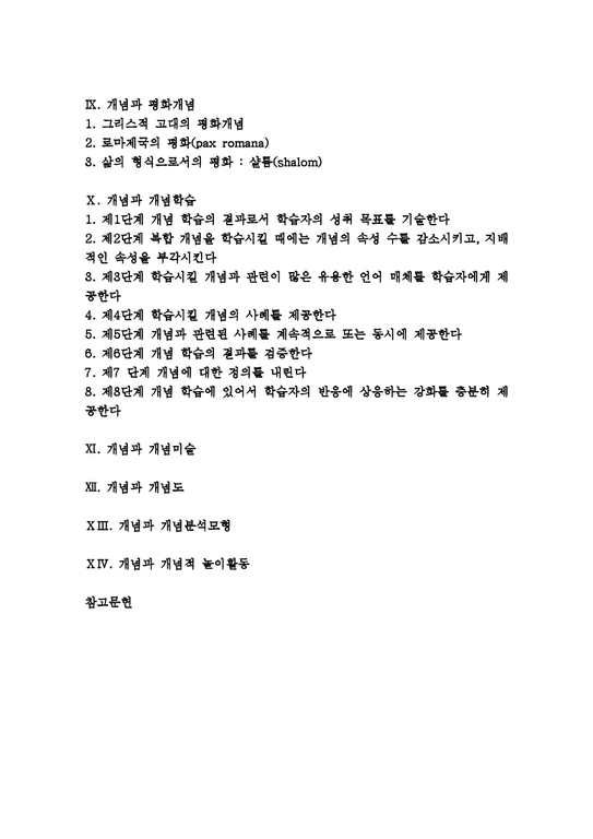 개념의 의미 특성과 종류 개념과 오개념 미개념 자기개념 자아개념(자기개념) 개념과 토지공개념 개념과 평화개념 개념과 개념학습 ...