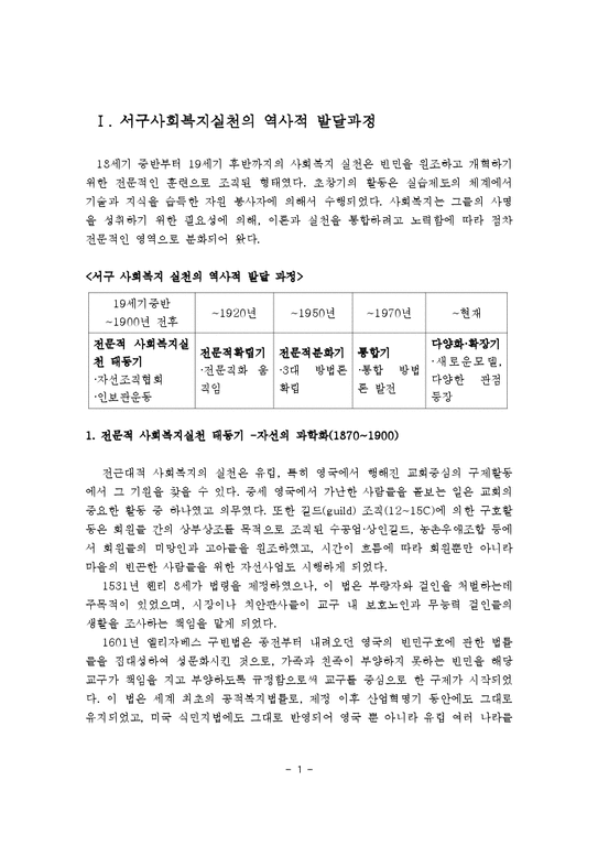 (사회복지실천론)사회복지실천의 역사적 발달과정-2페이지
