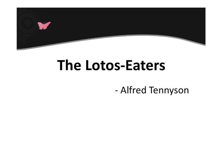 Tennyson-The Lotos-Eaters-1페이지