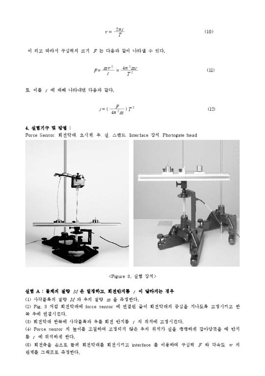 일반물리학 실험 - 구심력 측정 실험-3페이지