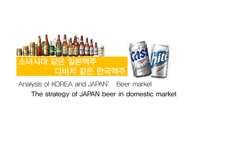 한국과 일본의 맥주 시장 분석 및 일본 맥주의 국내 시장 마케팅 전략(영문)-1페이지