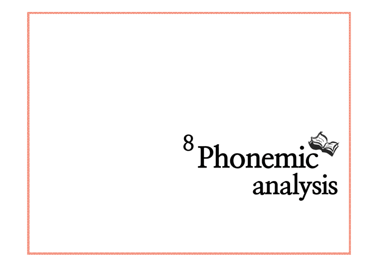 영어 음운분석(Phonemic analysis)-1페이지