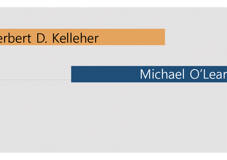 저가항공사 CEO의 리더십 연구 Herbert D. Kelleher Michael O`Leary 경제경영