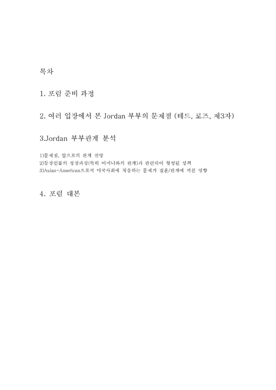 Ted Jordan과 Rose Hsu Jordan의 결혼과 부부관계에 대한 분석(The Joy Luck Club) 인문/교육