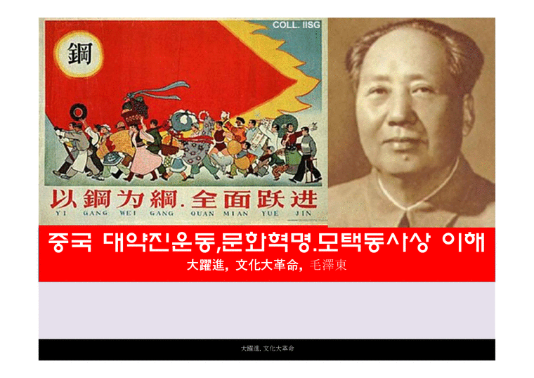 중국 대약진운동 문화혁명모택동사상 이해-1페이지