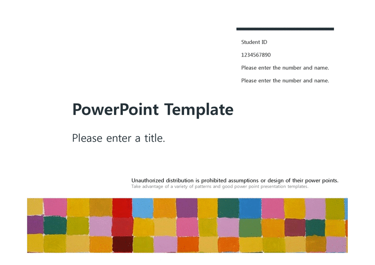 다양한 색상패턴 색채 깔끔한디자인 예쁜 심플한 색깔 미술 배경파워포인트 PowerPoint PPT 프레젠테이션-1페이지