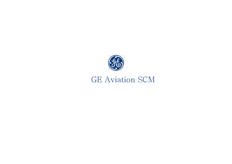 GE Aviation SCM 레포트 경제경영
