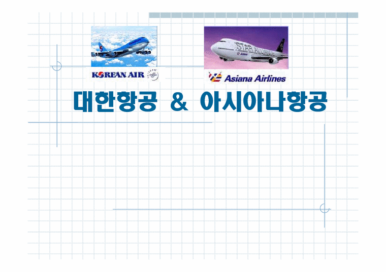 경영사례  대한항공과 아시아나항공의 비교분석 -경쟁우위전략-1페이지