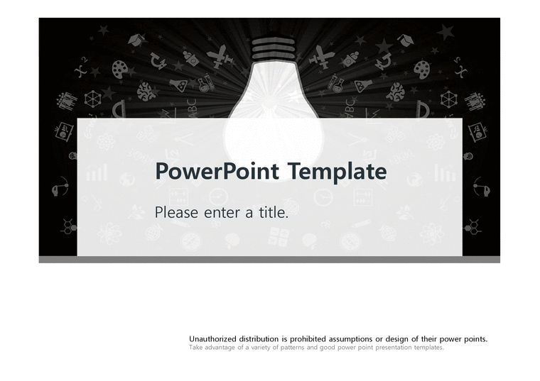 아이디어 전구디자인 배경파워포인트 PowerPoint PPT 프레젠테이션-1페이지
