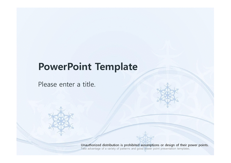 파란색 눈결정체 겨울 배경파워포인트 PowerPoint PPT 프레젠테이션-1페이지