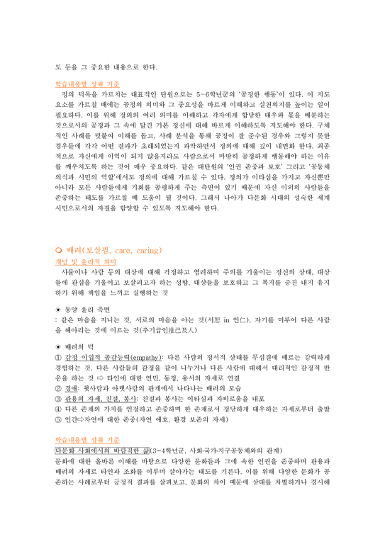 도덕가치 덕목 정리 개념 및 윤리적 의미 - 인문/교육