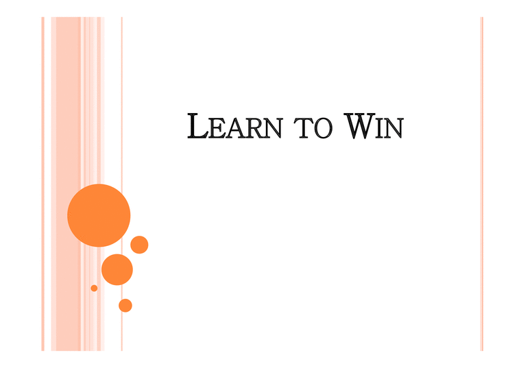 감상문 Learn to Win - 독후감/감상문