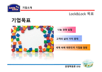 Lock&Lock 사명 락앤락 기업분석 락앤락 브랜드마케팅 서비스마케팅 글로벌경영 사례분석 swot stp 4p-5페이지