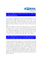 2021년 코레일 한국철도공사 자기소개서+면접질문 코레일자소서 한국철도공사자소서 코레일자기소개서 한국철도공사자기소개서-2페이지