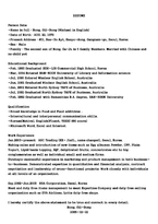 취업  이력서 영문 이력서 (Resume)  번역 포함-1페이지