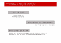 도요타T(Toyota) 분석 PPT  미국 진출에서 리콜사태까지 생산시스템 노사관계 swot분석-7페이지