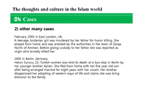국제문화  이슬람 사상과 문화-Honor Killing(명예살인) 사례와 반대입장(영문)-12페이지