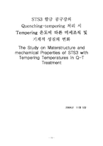 졸업  기계금속재료공학  STS3 합금공구강의 Quenching-tempering 처리시 Tempering온도에 따른 미세조직-19페이지