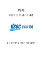 디섹 DSEC 최신 BEST 합격 자기소개서!!!!-1페이지