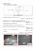 임상의 공학 실험 - Operational Amplifier op-amp를 이용한 기본적인 비반전 증폭기  반전 증폭기  비교기 실험결과-3페이지