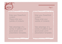 고양이표지 고양이 분홍색 귀여운 따뜻한 사랑 핑크 배경파워포인트 PowerPoint PPT 프레젠테이션-13페이지
