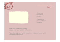 고양이표지 고양이 분홍색 귀여운 따뜻한 사랑 핑크 배경파워포인트 PowerPoint PPT 프레젠테이션-15페이지