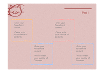 고양이표지 고양이 분홍색 귀여운 따뜻한 사랑 핑크 배경파워포인트 PowerPoint PPT 프레젠테이션-17페이지