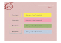고양이표지 고양이 분홍색 귀여운 따뜻한 사랑 핑크 배경파워포인트 PowerPoint PPT 프레젠테이션-20페이지