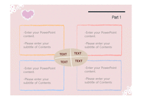 꽃 하트 사랑 따뜻한 예쁜 심플한 보라색하트 배경파워포인트 PowerPoint PPT 프레젠테이션-6페이지