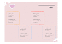 꽃 하트 사랑 따뜻한 예쁜 심플한 보라색하트 배경파워포인트 PowerPoint PPT 프레젠테이션-17페이지