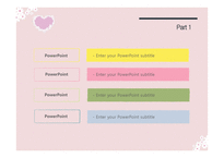 꽃 하트 사랑 따뜻한 예쁜 심플한 보라색하트 배경파워포인트 PowerPoint PPT 프레젠테이션-20페이지
