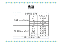국어학개론 음운론 음운단위 변이음 음운체계 분절음 음절 초분절음 변별자 - 인문/교육